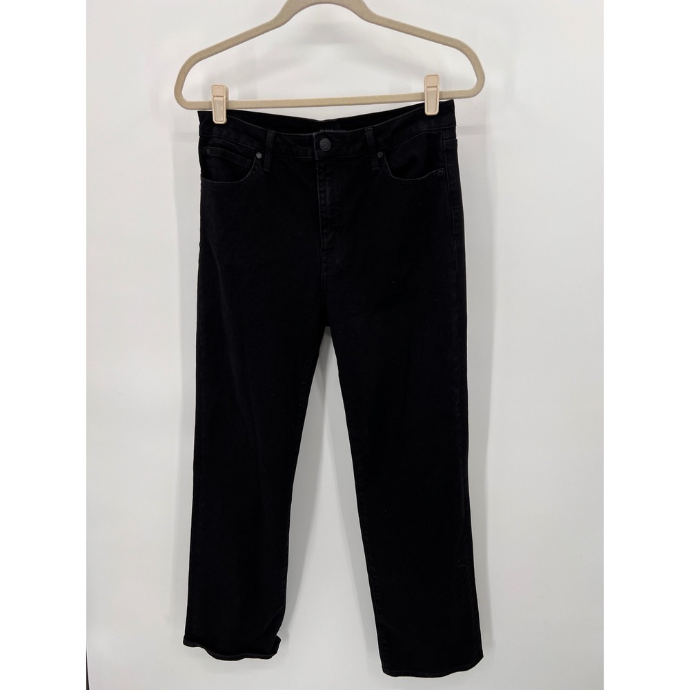 Quince Black Organic Cotton Blend Straight Leg Stretch Jeans Size 31
